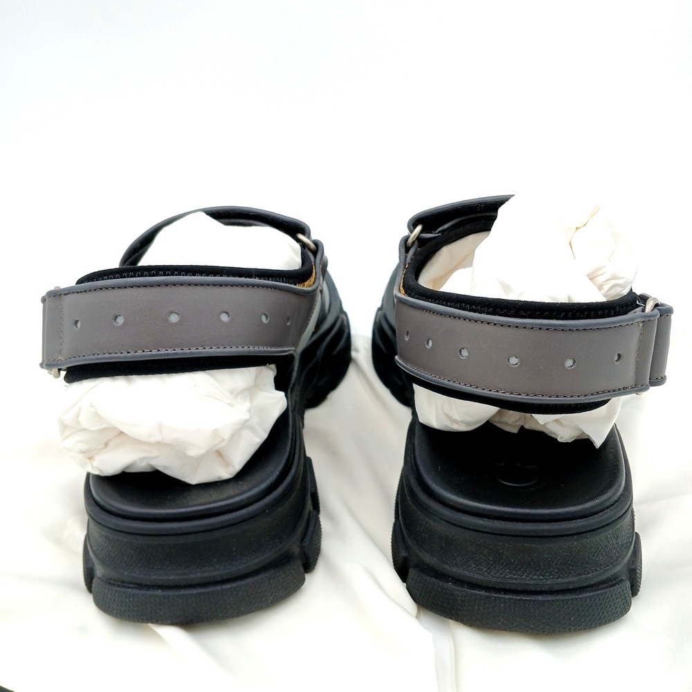 GUCCI SEGA Aguru Trek Sandals Leather‎ Black Bronw  Mens 546064 DIR10 1265 G 7 - Picture 5 of 11